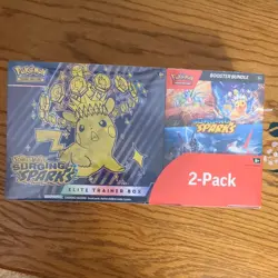 Pokemon Surging Sparks ETB & Booster Bundle Costco 2-pack. Factory Sealed - Image 1