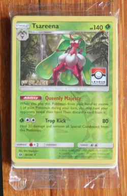 POKEMON CHALLENGE LEAGUE TSAREENA 1st - 4th PLACE SEALED STAMPED 20/149 promo - Image 1