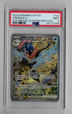 2024 POKEMON SVP EN-SV BLACK STAR PROMO #132 GRENINJA EX PSA 9 - Image 1
