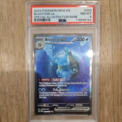 2023 POKEMON MEW EN-151 200 BLASTOISE EX SPECIAL ILLUSTRATION RARE - PSA 8 NM - Image 1
