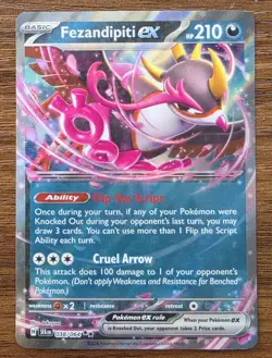 Fezendipiti EX 038/064 Shrouded Fable Double Rare Pokemon TCG NM Holo - Image 1