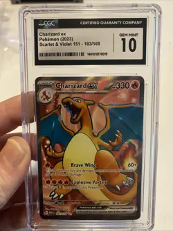 PSA 10 GM Charizard ex Pokemon MEW EN 151 Ultra Rare 183/165 TCG 2023 #183 - Image 1