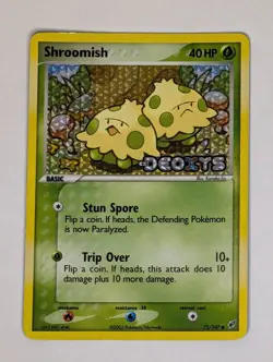 Shroomish 72/107 Deoxys Reverse Holo front/back image pokemone tcg - Image 1
