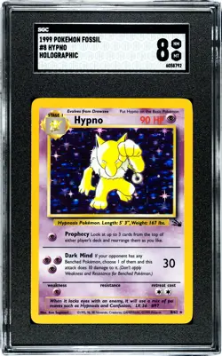 1999 Pokemon Fossil Hypno Holographic 8/62 SGC 8 NM/MT - Image 1