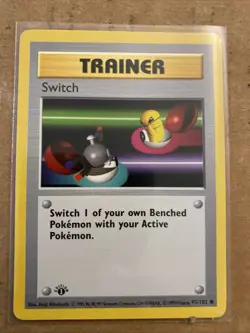 Pokemon TCG Switch Base Set Trainer 95/102 1st Edition Never Played Near Mint - Image 1