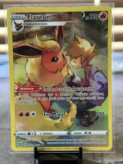 Pokemon TCG Flareon Ultra Rare TG01/TG30 Brilliant Stars Trainer Gallery - Image 1