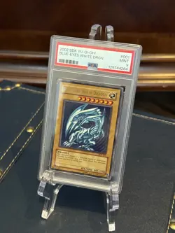 2002 Yu-Gi-Oh! Blue-Eyes White Dragon SDK-001 Ultra Rare PSA 9 MINT - Image 1