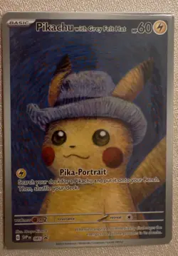 Pokemon x Van Gogh: Pikachu with Grey Felt Hat SVP 085 Promo Card Sealed - Image 1