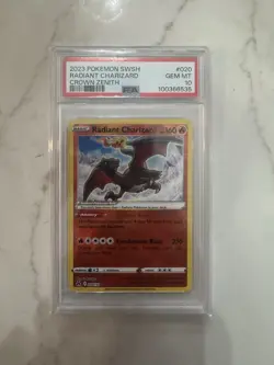 Pokemon TCG Radiant Charizard Crown Zenith Holo Card 020/159 PSA Gem Mint 10 - Image 1