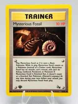 Mysterious Fossil 62/62 1st Edition Fossil 1999 Pokemon Card WotC - NM - Image 1