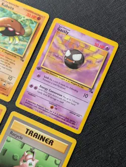 Gastly Kabuto Magmar Recycle 1st Edition Fossil Pokemon Cards - WOTC Vintage Set - Image 3