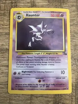 Pokemon TCG Haunter Fossil Unlimited Rare Holo Card 6/62 MP/LP+ - Image 1