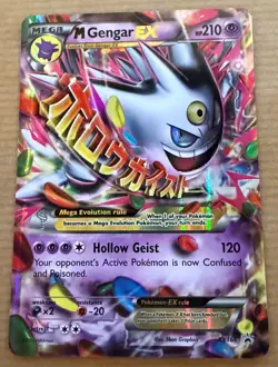 Pokemon Card - M Gengar EX XY166 Black Star Promo Holo Rare - Light Play - Image 1