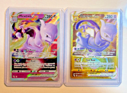 MEWTWO VSTAR LOT GOLD SECRET RARE HOLO 86/78 Pokemon GO TCG MINT 2 Cards Set - Image 1