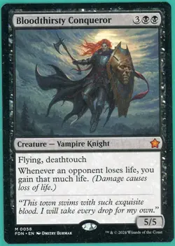 Magic MTG Bloodthirsty Conqueror FDN 0058 Regular Mythic - NM condition - Image 1