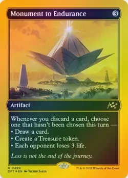 1 x Monument to Endurance - First Place - Foil - Aetherdrift - LP - MTG - Image 1