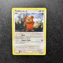 Pokemon TCG Teddiursa 105/123 Pokemon Mysterious Treasures Non Holo LP - Image 1