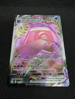 2021 Pokemon Sword & Shield Fusion Strike Gengar VMax Ultra Rare 157/264 - Image 2