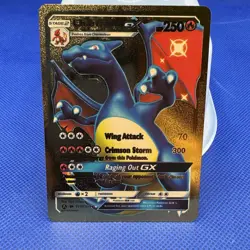 Charizard GX Premium Gold Foil Fan Art Textured Collector Pokemon - Image 1