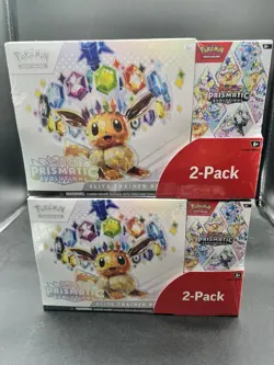 (LOT OF x2) Pokemon TCG: Prismatic Evolutions ETB & Booster Bundle Costco 2-Pack - Image 1