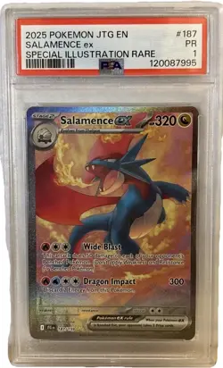 Salamence EX SIR - 187/159 - Journey Together - Pokemon - PSA 1 Pop 1 - Image 1