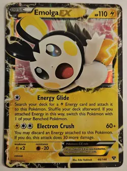 Emolga EX Ultra Rare 46/146 Pokemon XY Base Set TCG Holo 2014 MP - Image 1
