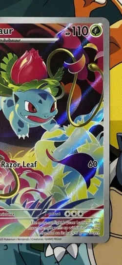 Ivysaur Illustration Rare 134/132 Near Mint Mega Evolution Pokemon TCG English - Image 3
