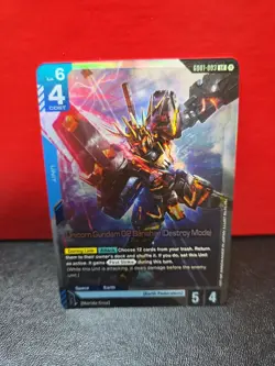 Gundam Card Game Unicorn Gundam 02 Banshee (Destroy Mode) GD01-003 LR - Image 1