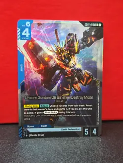 Gundam Card Game Unicorn Gundam 02 Banshee (Destroy Mode) GD01-003 LR - Image 2