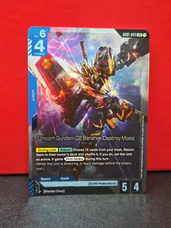 Gundam Card Game Unicorn Gundam 02 Banshee (Destroy Mode) GD01-003 LR - Image 3