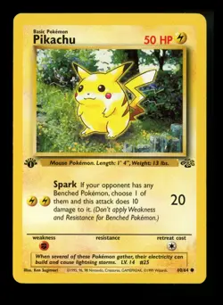 #4 1st Edition Pikachu 60/64 Jungle 1999 WOTC Pokemon Card TCG - Image 1