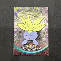 Topps Pokemon Card Series 1 Chrome Foil Blue Logo 1st Edition #43 Oddish LP/NM - Image 1