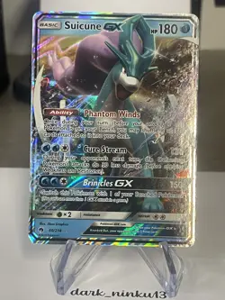 #S22 Suicune GX 60/214 Sm-Lost Thunder Holo Pokemon Card TCG - Image 1
