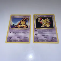 Pokemon TCG Abra Kadabra Cards - 1st Edition Shadowless Base Set - 32 & 43/102 - Image 1