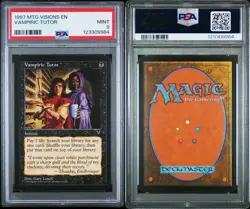 1997 MTG VISIONS VAMPIRIC TUTOR PSA 9 - Image 3
