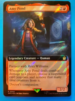 MTG 1x FOIL EXTENDED ART Amy Pond # 969 Universes: Beyond Doctor Who Magic x1 NM - Image 1