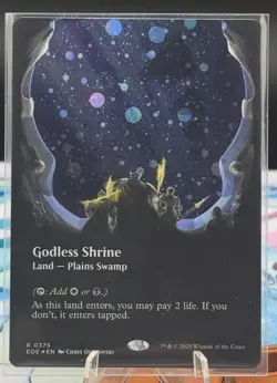 Godless Shrine (Borderless) (Galaxy Foil) #375 NM Edge of Eternities Magic MTG - Image 1
