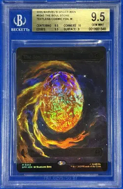 The Soul Stone 0242 - Cosmic Foil - Spider man Magic the Gathering - BGS 9.5 Gem - Image 2