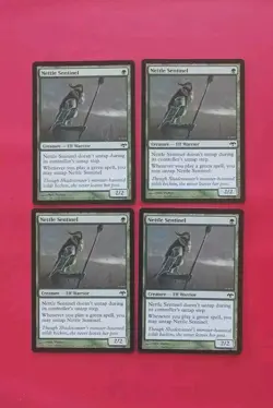 Nettle Sentinel ×4 NM Unplayed Eventide Magic MTG English Playset Big Elf Early - Image 1