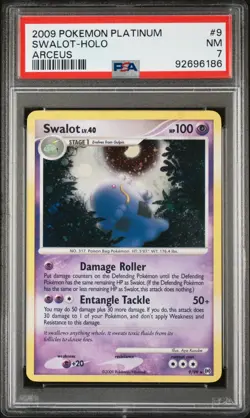 PSA 7 NM 2009 POKEMON PLATINUM ARCEUS 9 SWALOT-HOLO - Image 1