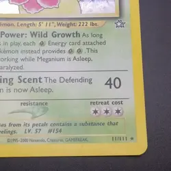 Meganium 11/111 - Holo RARE - Neo Genesis - VINTAGE WOTC Pokemon Card - NM/LP - Image 4
