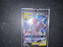 Mewtwo & Mew GX tag team Pokemon card Near Mint Condition - Image 1