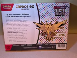 Pokemon TCG Scarlet & Violet 151 Zapdos EX Collection Box Sealed NEW - Image 4