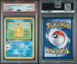 2000 Pokemon Team Rocket Psyduck 1st Edition #65 PSA 8 NM-MT - Image 3