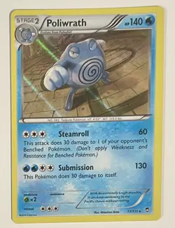 Pokemon TCG Poliwrath Furious Fists 17/111 Holo Rare Near Mint Condition - Image 1