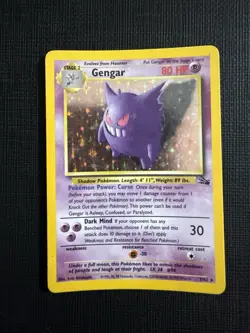 Gengar 5/62 Fossil Holo Rare Pokemon TCG WOTC 1999 HP - Image 1