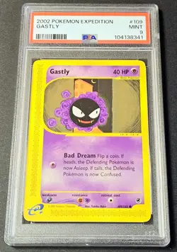 2002 Pokemon Expedition Gastly 109/165 PSA 9 - Image 1