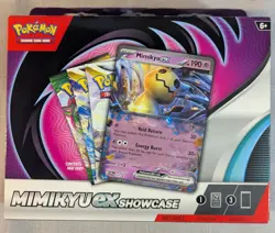 Pokemon TCG (2023) MIMIKYU EX Showcase Box w/1 Promo + 3 Boosters! New/Sealed - Image 1