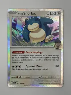 Pokemon - Hop's Snorlax - 117/159 Rare SV09: Journey Together LP-NM - Image 1