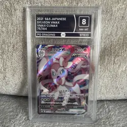 Pokemon Japanese SWSH Climax Sylveon VMAX 075/184 Legendary Grade 8 RRR 2021 Psa - Image 1